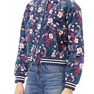 Floral quilted bomber jacket